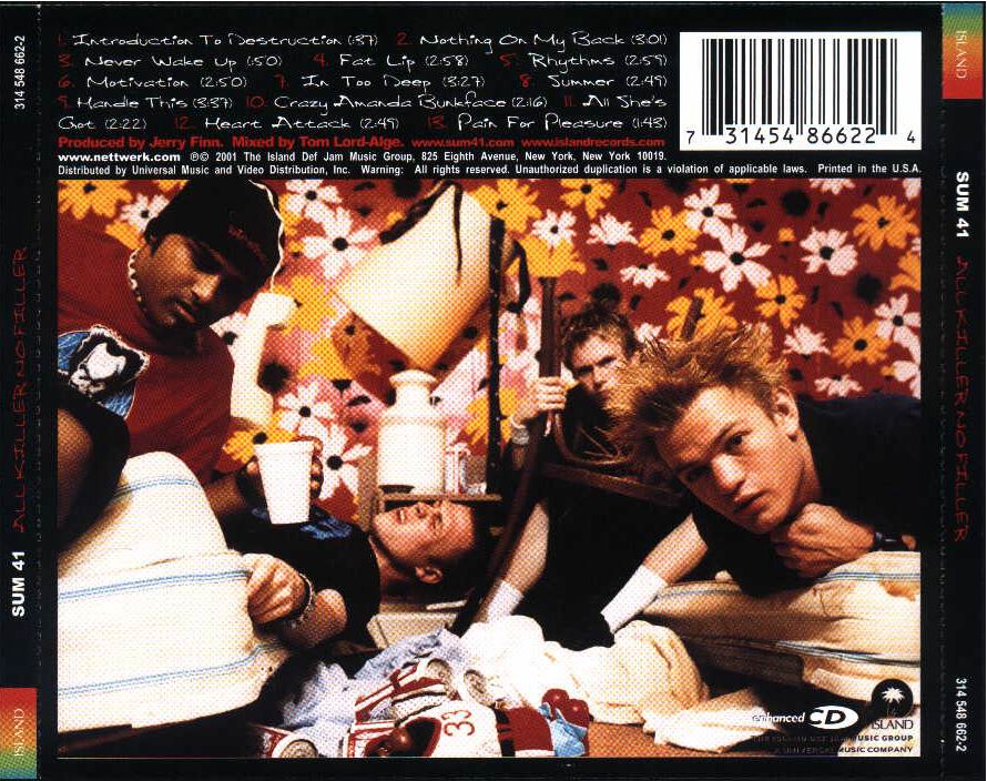 Sum 41  All killer no filler  back [USA]